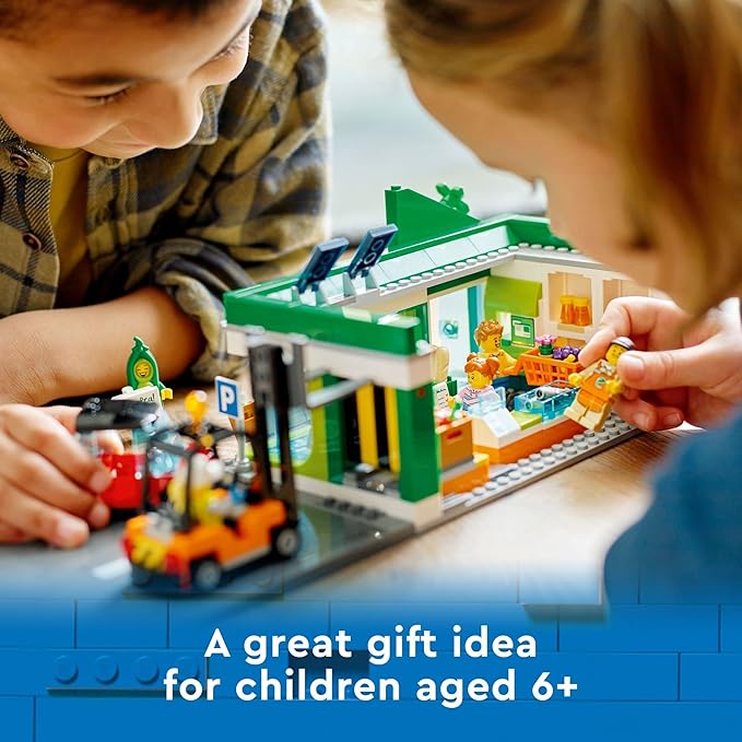 LEGO My City Grocery Store 60347 Building Toy Set for Girls Boys and Kids Ages 6+ (404 Pieces)