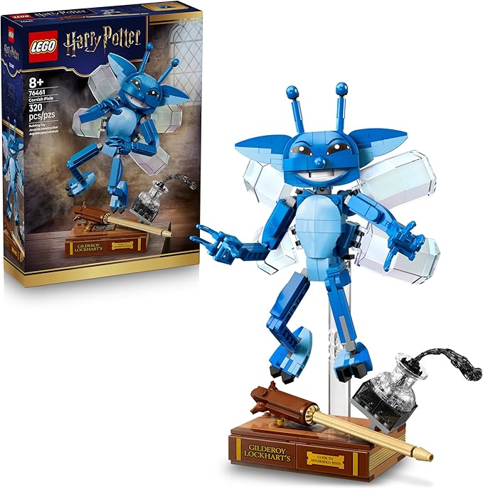 LEGO Harry Potter Cornish Pixie Building Toy for Girls &amp Boys - Book Shelf or Bedroom Decor for Fans - DIY Room Decoration for Kids Ages 8+ - Gift Idea for Birthdays - 76461