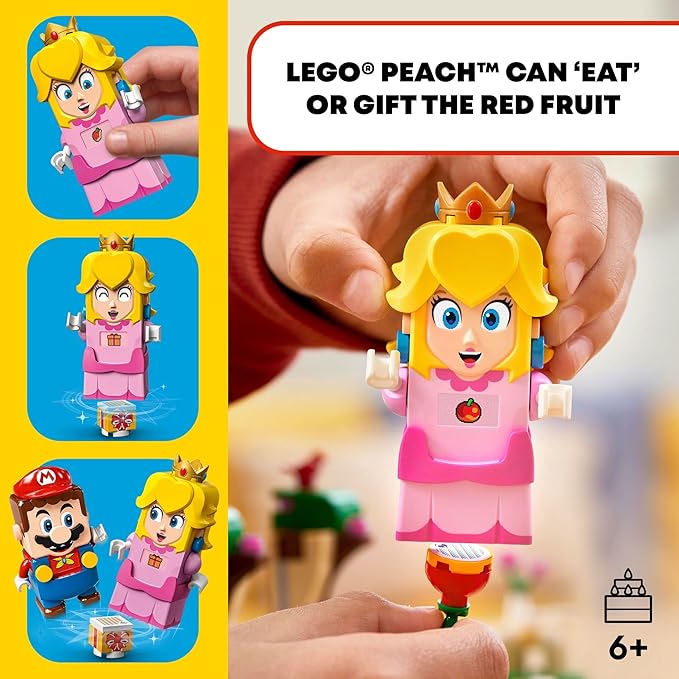 LEGO Super Mario Adventures with Peach Starter Course Buildable Game Toy with Interactive Figure Yellow Toad &amp Lemmy Birthday Gift Idea for Kids Girls &amp Boys 71403