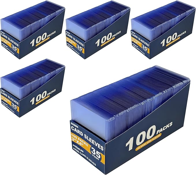 500 Hard Card Sleeves Card Toploaders for Protection for Baseball Football Premium Top Loaders for Cards Ensuring Safety (500 Hard Sleeves)