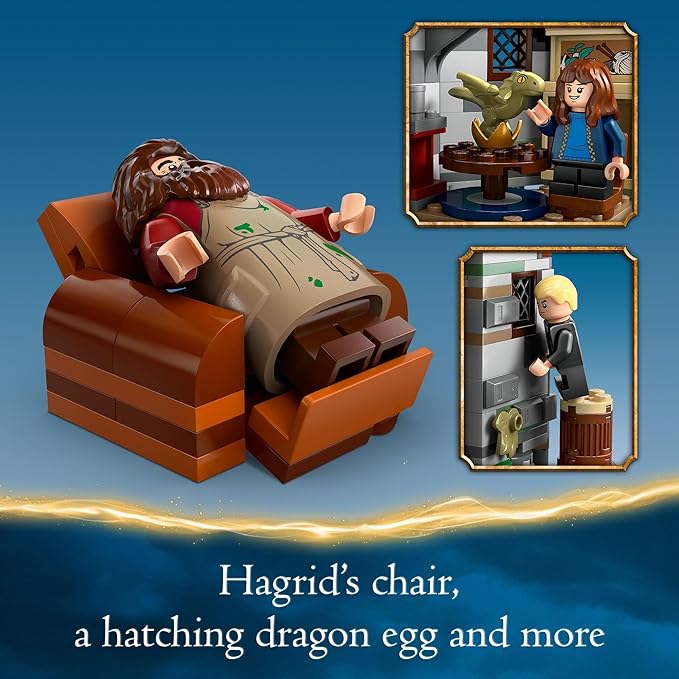 LEGO Harry Potter Hagrid's Hut: an Unexpected Visit - Harry Potter Toy for Boys &amp Girls Ages 8+ - Kids Building Toys W/Buildable House 7 Minifigures &amp Dragon - 76428