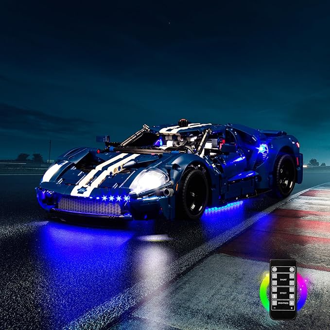 Upgraded Light Kit Compatible with Lego Technic 2022 Ford GT 42154 Car Model Remote Control Compatible with 42154 (Model Not Included)
