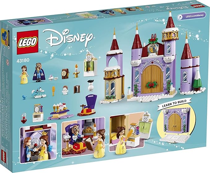 LEGO Disney Belle’s Castle Winter Celebration (43180) Disney Princess Building Kit Makes a Great Birthday for Kids who Love Disney’s Beauty and The Beast (238 Pieces)