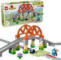 LEGO DUPLO Town Train Bridge and Tracks Expansion Set - 10 Extra Pieces of Train Tracks - Preschool and Toddler Train Set Ages 2+ - Building Toy for Boys and Girls - 10426