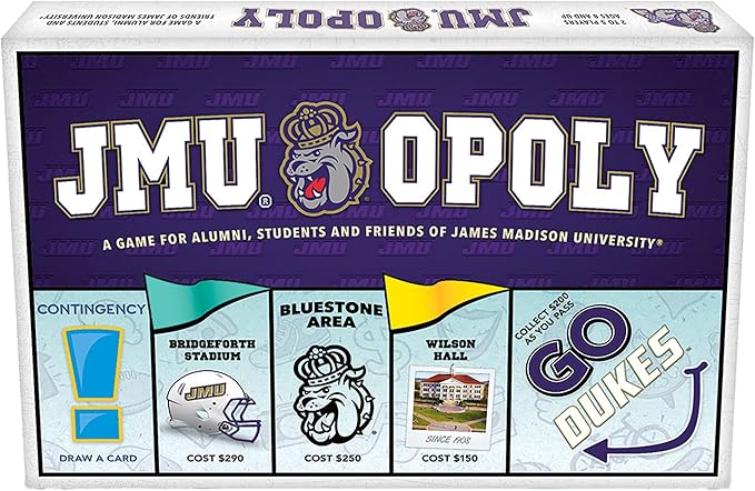 Late For The Sky: JMU-Opoly - James Madison University Themed Family Board Game Opoly-Style Traditional Play Or 1 Hr Version Ages 8+ 2-5 Players