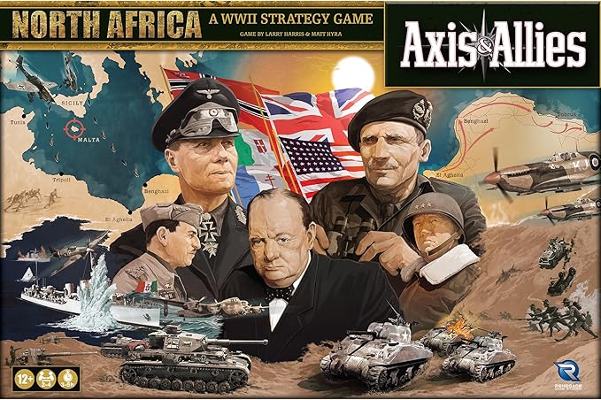 Renegade Game Studios Axis &amp Allies North Africa WWII Strategy Board Game with 250+ Miniatures - 2-4 Players