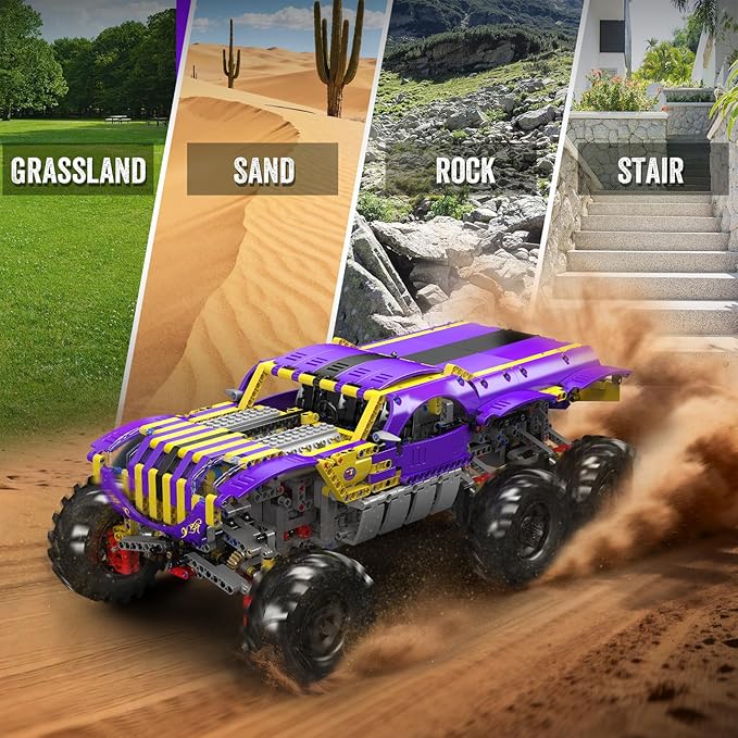 Mould King 18009 Off-Road ATV Building Blocks Set APP &amp Remote Control Monster Truck Model Kit STEM Engineering Climbing Racing Car Toy Collectible Gift for Adult (2014+ Psc)