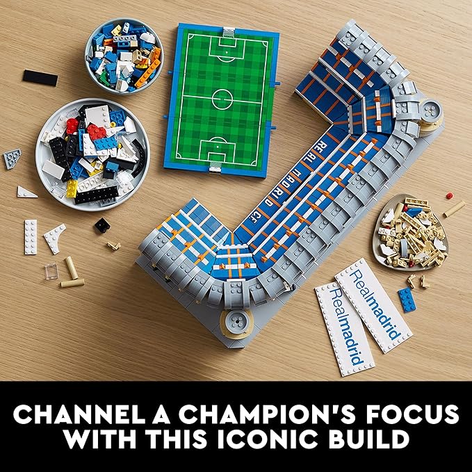 LEGO Icons Real Madrid Santiago Bernabéu Stadium 10299 Building Set - Soccer Field and Model Building Kit for Adults Home and Office Collectible Decor Piece Great Gift Idea for Sports Fans