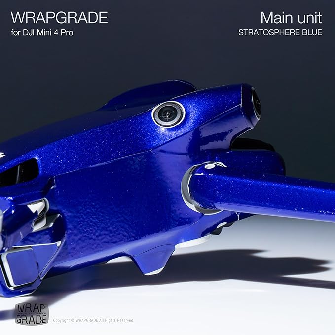 WRAPGRADE Skin Stickers Compatible with DJI Mini 4 Pro | Full Wrap (Stratospher Blue)