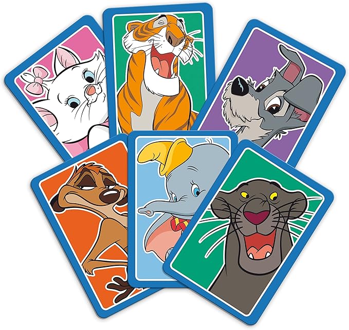 Top Trumps Disney Animals Match Board Game Play with Simba Patch Bambi Dumbo and Thumper educational travel game gift and toy for boys and girls aged 4 plus
