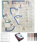 Cribbage Wars Board GameLarge Wooden Chessboard Set Cribbage Games Classic Board Game Bar Games for Families 35 * 35cm