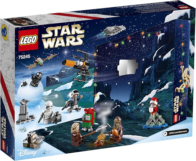 LEGO Star Wars 2019 Advent Calendar 75245 Holiday Gift Set Building Kit with Star Wars Minifigure Characters (280 Pieces)