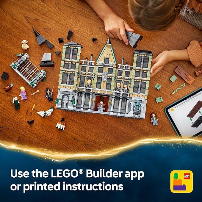 LEGO Harry Potter Malfoy Manor Building Set - Harry Potter Toy for Boys &amp Girls Ages 10+ - Collectible Kids Toy for Fans - Includes 9 Minifigures - 76453
