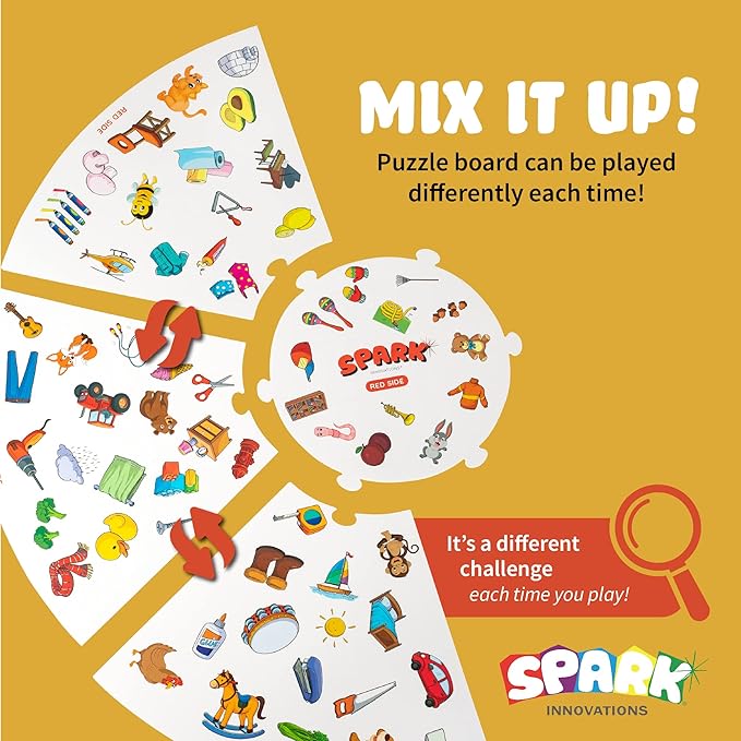 Matching Game Preschool Board Games for Kids 2-in-1 Picture Cards Match and Category Games Speech Therapy Materials Educational Games for Kids 3 and Up