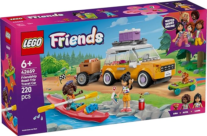 Lego 42659 Friends Driving Travel Toy Birthday Gift Blocks Education Girls Boys Children 6 7 8 9 Vehicle Car Mini Car Pretend Play Pretend Play