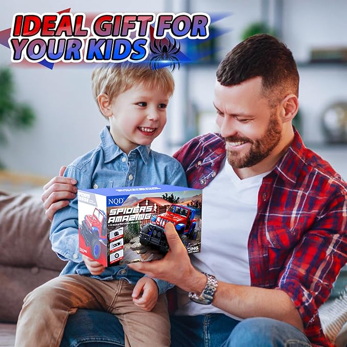 NQD Spider Remote Control Car for Kids RC Car for Boys 2.4Ghz Off Road RC Trucks All Terrain SUV Jeep Toy for Birthday for Kids 3-8 Years Old