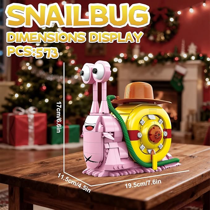 Animal Snail Building Blocks Sets Anime Phone Bug Model Toys Gift for Adults Teens 573 PCS
