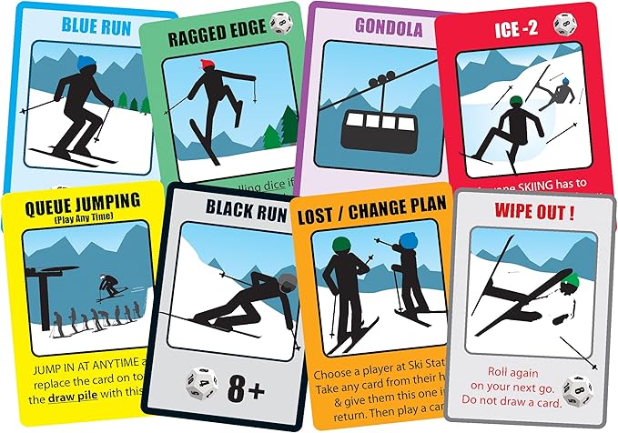 SKI Run - The Ultimate Skiing Family Board Game for Both Kids Teens and Adults. Top Apres Ski Gift-Present
