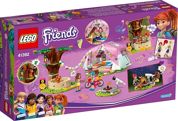 LEGO Friends Nature Glamping 41392 Building Kit Includes Friends Mia a Mini-Doll Tent and a Toy Bicycle (241 Pieces)