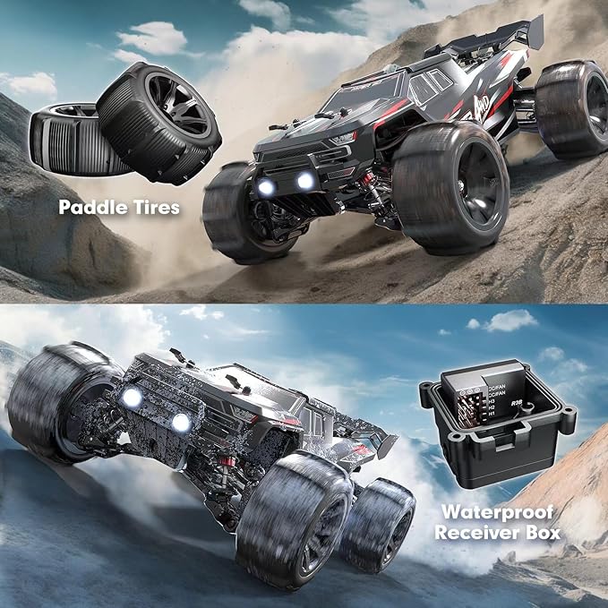HYPER GO H14BM V3 1/14 Brushless RC Cars for Adults Fast 50 mph RC Trucks 4X4 Offroad Waterproof Electric Powered High Speed RC Car Fast Extreme RC Truggy with 3S Battery for Snow Sand