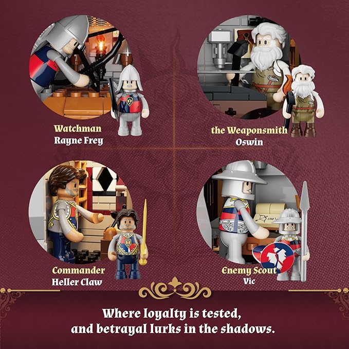 Medieval Castle Armory Lighting Building Bricks Set - Middle Ages City Town Modular Collection Display Kit with Minifigures 2895 Pcs for Adults &amp Teens