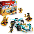 LEGO NINJAGO Zane’s Dragon Power Spinjitzu Race Car 71791 Building Toy Set Features a Ninja Car 2 Hover Flyers Dragon Toy and 4 Minifigures Gift for Kids Aged 7+