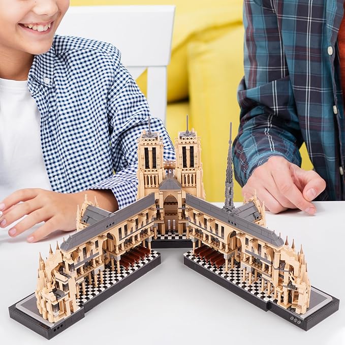 Architecture Notre-Dame de Paris Model Building Block Set Openable Architecture Model Micro Building Kit Collection Building Toy