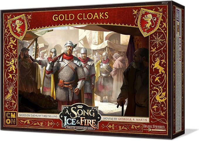 A Song of Ice and Fire Tabletop Miniatures Game Gold Cloaks Unit Box - Add Unparalleled Strength to Your Forces! Strategy Game Ages 14+ 2+ Players 45-60 Minute Playtime Made by CMON
