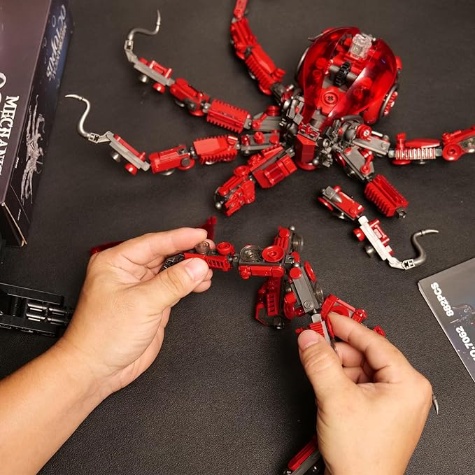 Ideas Mechanical Octopus Building Sets for AdultCompatible with Lego Ocean Animal Collection Toy Home or Office Decor for Adults STEM Building Gift for Teens Boys &amp Girls 8-16 （882pcs）