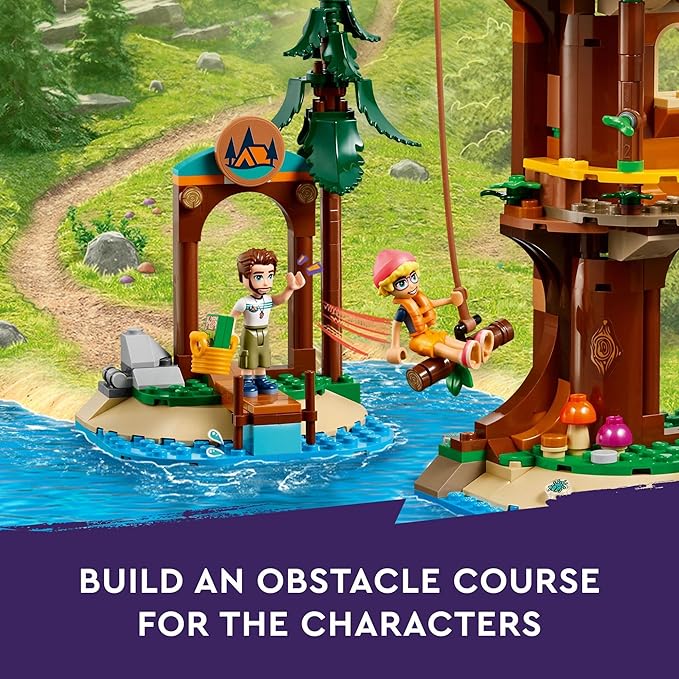LEGO Friends Adventure Camp Tree House Building Toy - Pretend Play Toy Figures &amp Playsets for Girls &amp Boys Ages 8+ Years - with 5 Mini Dolls &amp 5 Animal Figures - Gifts for Kids - 42631