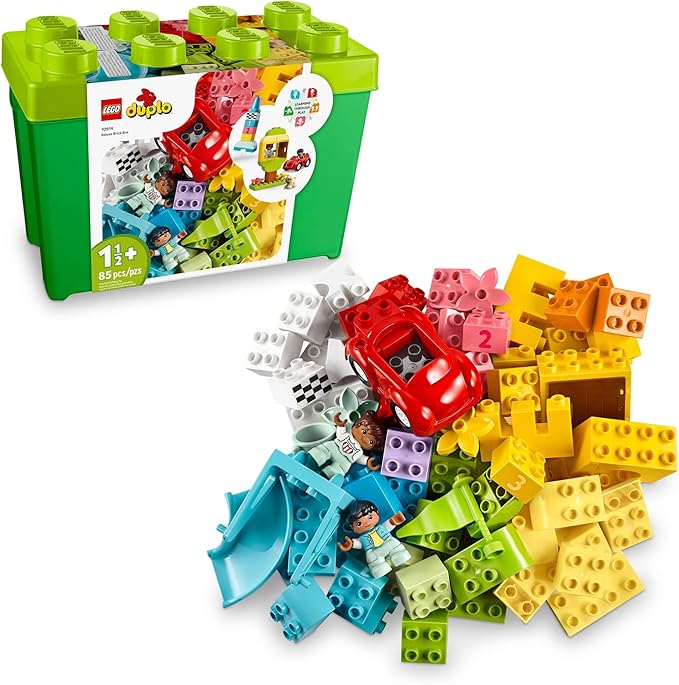 LEGO DUPLO Classic Deluxe Brick Box Building Blocks - Learning &amp Educational Toys for Toddlers Preschool Ages 1.5+ Years - Gift for Birthdays - Develop Fine Motor Skills - 10914