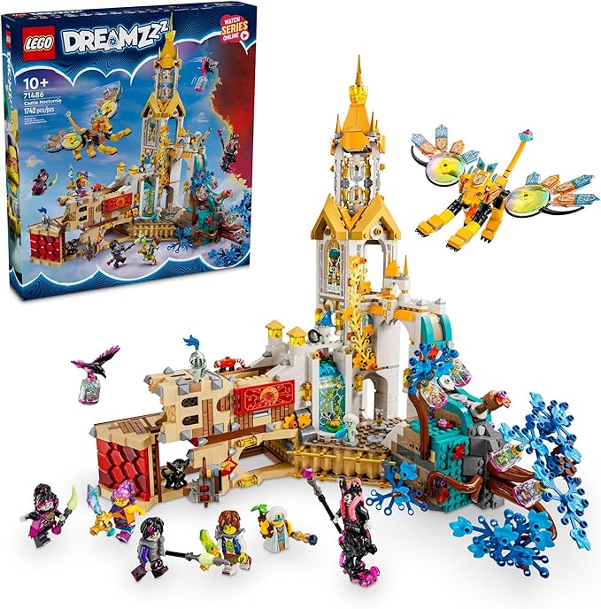 LEGO DREAMZzz Castle Nocturnia Building Toy - Pretend Play Set for Kids Ages 10+ - Creative Storytelling Toy W/2 Construction Modes &amp 6 Minifigures for Boys and Girls - 71486