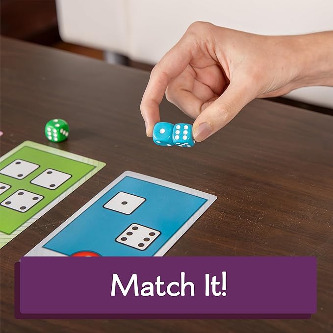Calliope Games Roll for It Going Big - Fast-Playing Family Dice Game with Big Oversized Cards and Dice Retirement Party Games Fun Family Games for Travel Parties and Game Night - Purple Edition