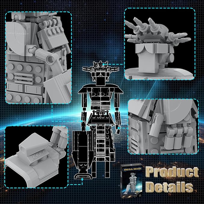 Mega Maid Spaceballs Creative Building Kit for AdultKidsDesktop Building Set Toy Christmas Bithday Gift(362PCS)