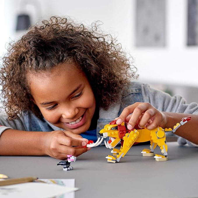 LEGO Creator 3in1 Wild Lion 31112 3in1 Toy Building Kit Featuring Animal Toys for Kids New 2021 (224 Pieces)