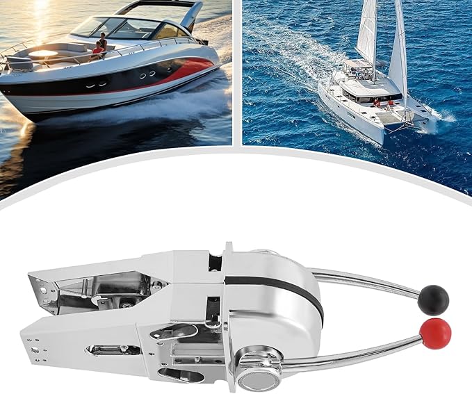 Boat Dual Engine Control Double Lever Control Boat Dual-Handle Controller W/Smooth Shifting &amp Throttle Marine Controller Dual Handle