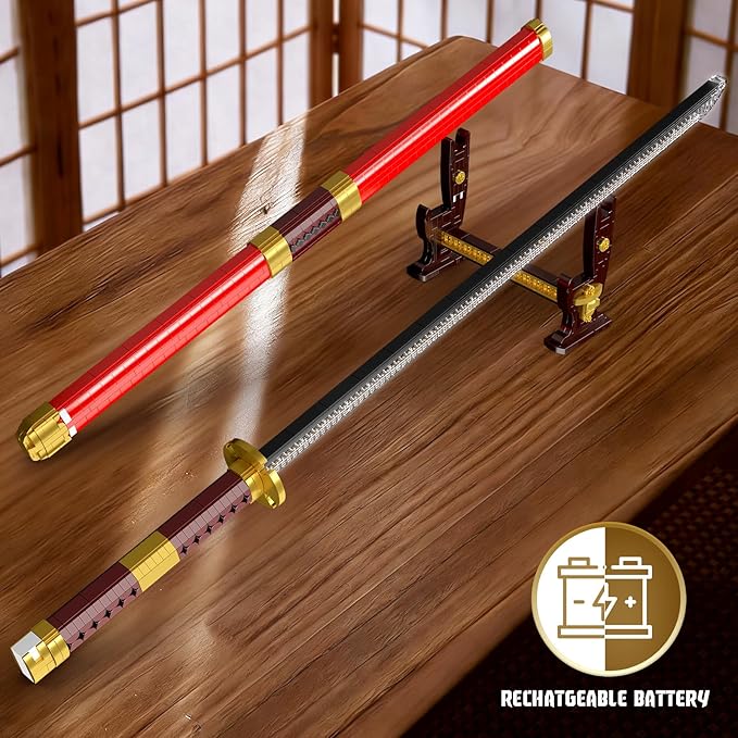 Mould King 10259 Zoro Sword Building Toy Anime Cosplay Swords with Scabbard and Stand Buildable Set for Adults/Collection Enthusiasts (1832 Pieces)