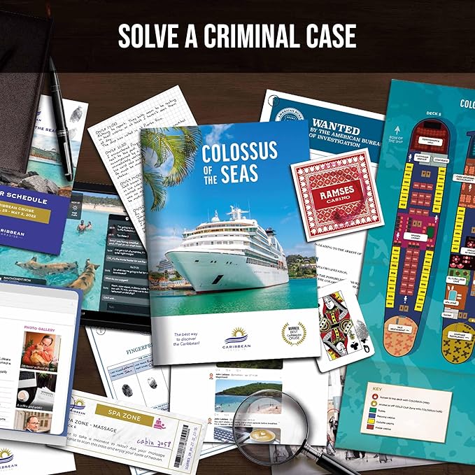 PROFILER - Missing in the Caribbean: John LeBlanc Reported Missing – Murder Mystery Games for Adults – Individuals Date Night Family Night - Escape Room Board Game - Find Clues and Solve the Mystery