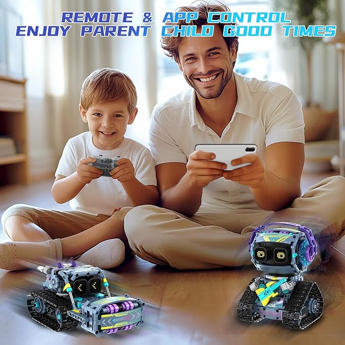 Robot Building Kit with Remote Control STEM Gifts for Kids Boys Ages 8-12 Coding Robotic Technic Creative Toys for Birthday - Build 3 in1 Model with 433 Pieces