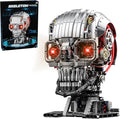 Mechanical Skull Building Set for Adults Mechanical Skeleton Head Building Blocks Set Compatible with Lego Buildable Horror Display Model Home and Office Decor Gift for Adults Teens 14+ (1099 PCS)