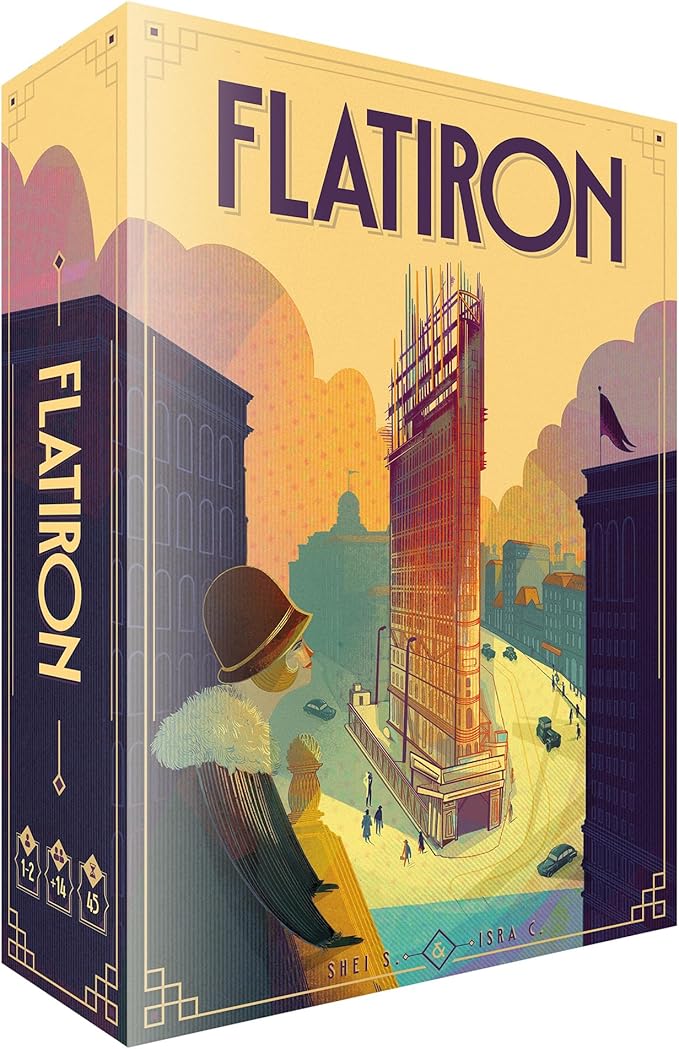 Flatiron Board Game - Build The Iconic New York Skyscraper! Architectural Strategy Game Fun Family Game for Kids &amp Adults Ages 12+ 1-2 Players 45 Minute Playtime Made by Ludonova