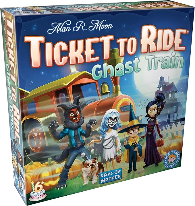 Ticket to Ride Ghost Train Board Game Themed Strategy Fun Family Adventure for Adults and Kids Ages 6+ 2-4 Players Average Playtime 15-30 Minutes Made by Days of Wonder Multicolor (DOW720035)