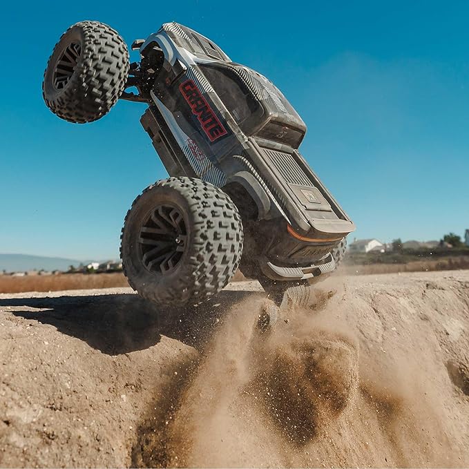 ARRMA RC Truck 1/10 Granite 4x4 V3 BLX Brushless Monster Truck RTR (Battery and Charger Not Included) with Spektrum DSC Gun Metal ARA4302V4T3