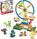 MEGA Pokemon Building Toys Set Ferris Wheel Fun with 393 Pieces 4 Poseable Characters 5+ Inches Tall for Kids