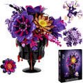 Flowers Bouquet Block SetElegant Purple Bouquet Building with Detailed Instructions for Parent-Child Bonding &amp Creative AchievementGift Idea with Purple Theme for Loved One or Gothic Decor Lover