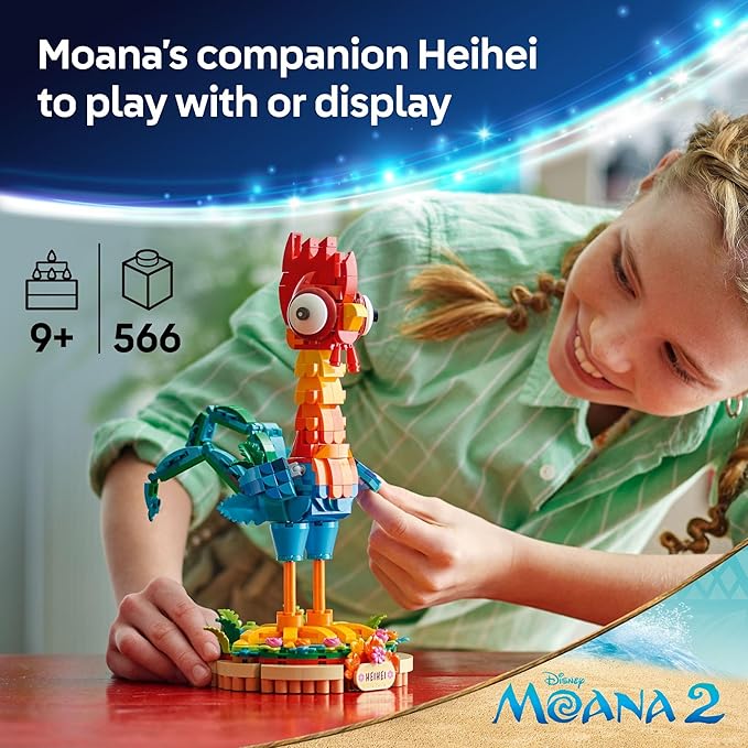 LEGO Disney Moana 2 Heihei - Building Toy for Kids Girls &amp Boys Ages 9+ - Gift for Birthdays - Moana &amp Disney Toy for Fans - 43272