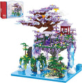 Big Bonsai Cherry Blossom Tree Building Blocks SetChinese Architecture Micro Blocks Sets with LED Lights4574PCS Tree House Building Kit with Box for Adults