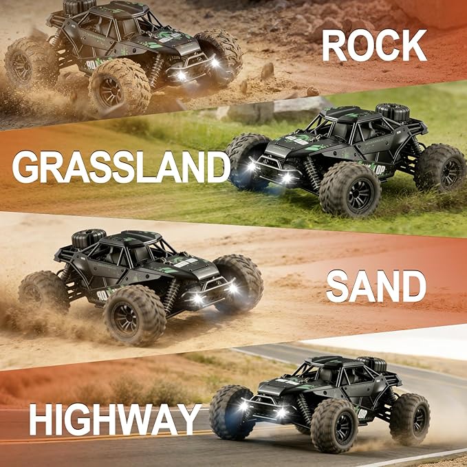 Fast Remote Control Car RC Cars 1:16 4WD High Speed Motor for Adults 30+KPH 2.4GHz Remote Control with No Delay Off Road RC Truck All Terrains RC Cars for Professional Enthusiast