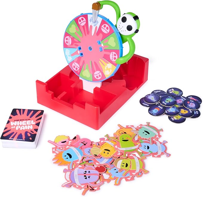 Spin Master Games Dumb Ways to Die: Wheel of Pain Game Interactive Spinning Wheel Viral Meme Survival Strategy Fun for Kids Adults &amp Family Game Night 2-6 Players for Ages 12 &amp Up