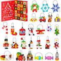 Christmas Ornaments Advent Calendar 2025 Building Block Sets 24 Packs Xmas Tree Ornament to Build Holiday Decoration Toy Compatible with Christmas Sets Stocking Stuffer Gift for Boy Girl Age 6+
